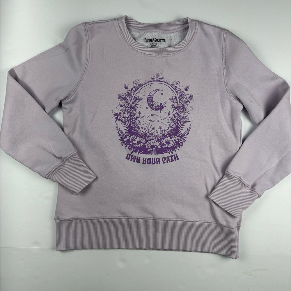 Thereabouts Women’s Lavender crewneck Own your Path Sweatshirt size medium